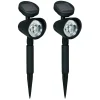 Prikspots-Luxform Solar Tuinlampen - Lazise - 2 stuks - Zwart