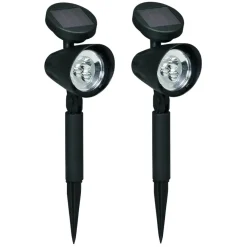 Prikspots-Luxform Solar Tuinlampen - Lazise - 2 stuks - Zwart