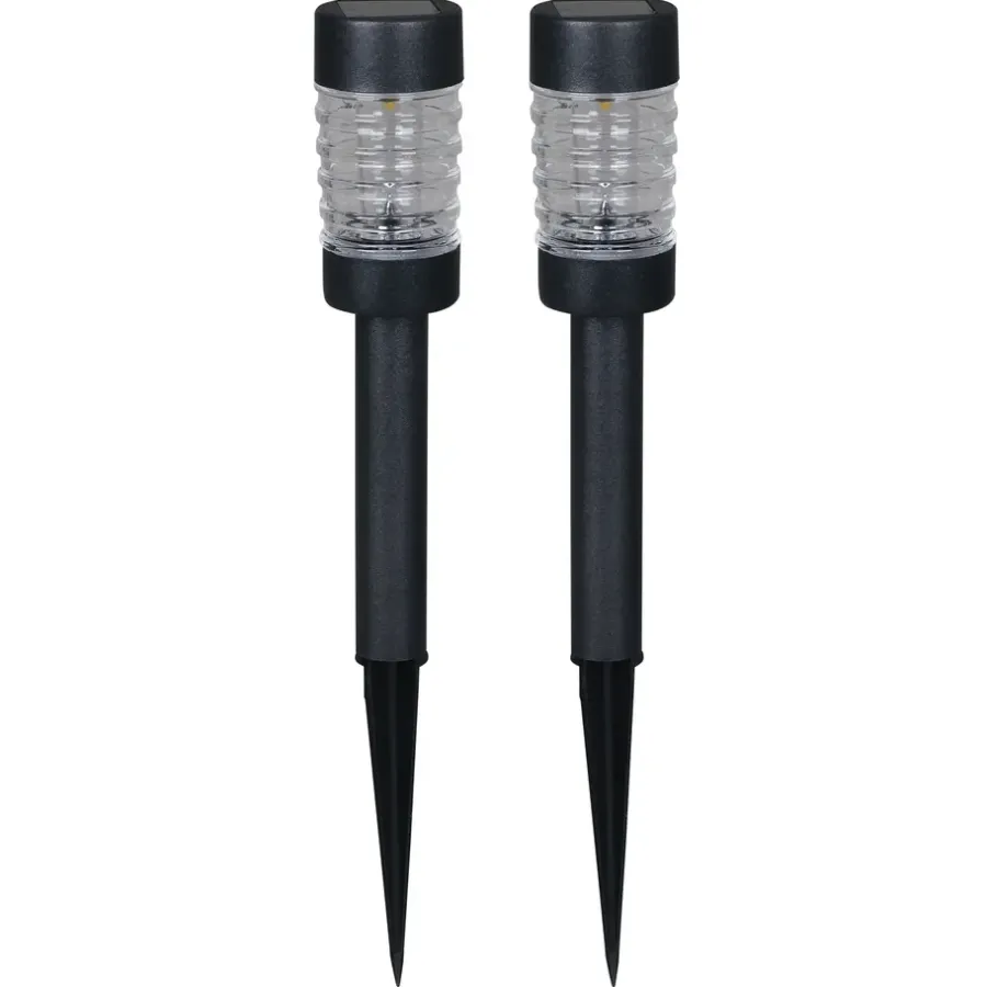 Solar Tuinverlichting-Luxform Solar Tuinlampen - Rennes - 3 stuks - Antraciet