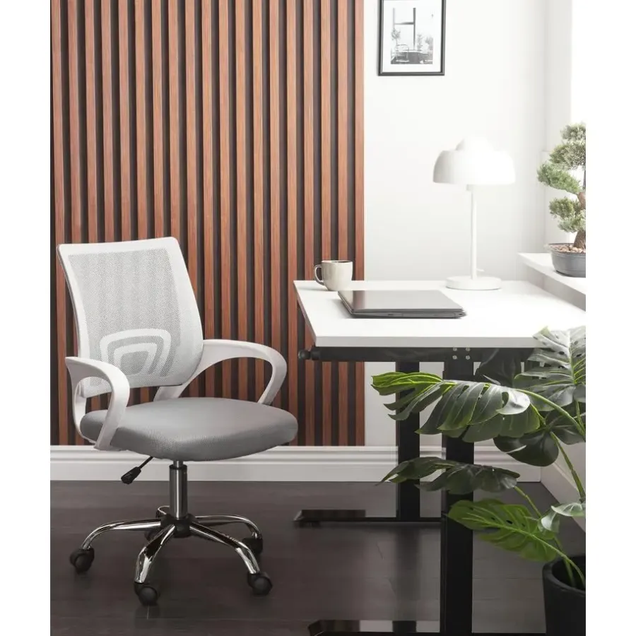 Beliani SOLID - Bureaustoel - Grijs - Polyester