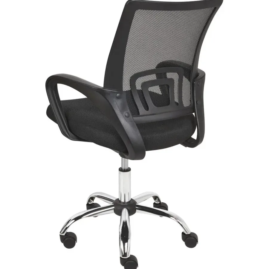 Bureaustoelen|Bureaustoelen-Beliani SOLID - Bureaustoel - Zwart - Polyester