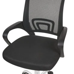 Bureaustoelen|Bureaustoelen-Beliani SOLID - Bureaustoel - Zwart - Polyester