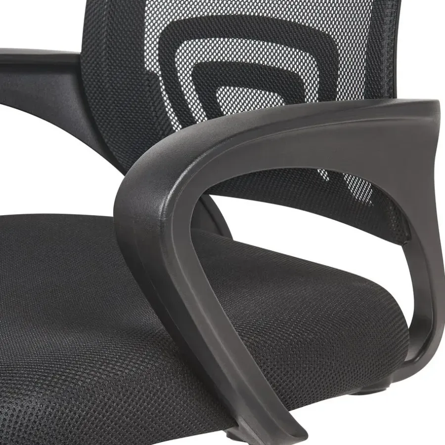 Bureaustoelen|Bureaustoelen-Beliani SOLID - Bureaustoel - Zwart - Polyester