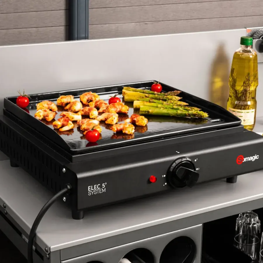 Barbecues En Accessoires-Somagic Plancha OLIANA - Zwart - Staal