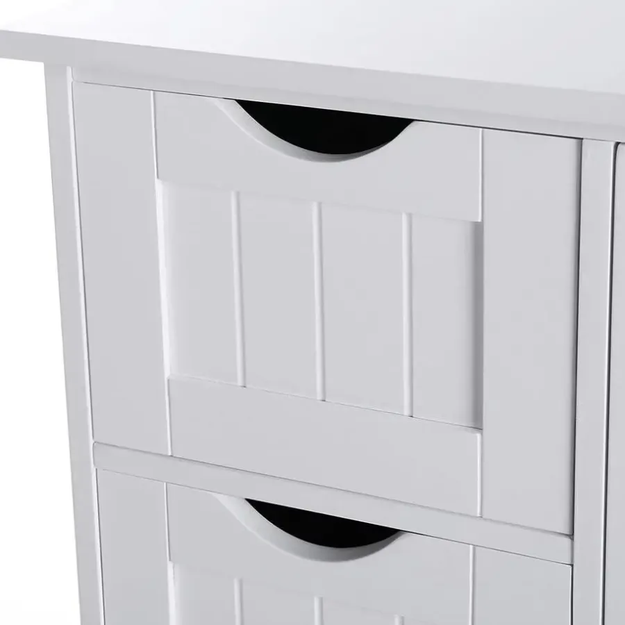 Songmics - Kast met 4 lades en deur - MDF - Wit