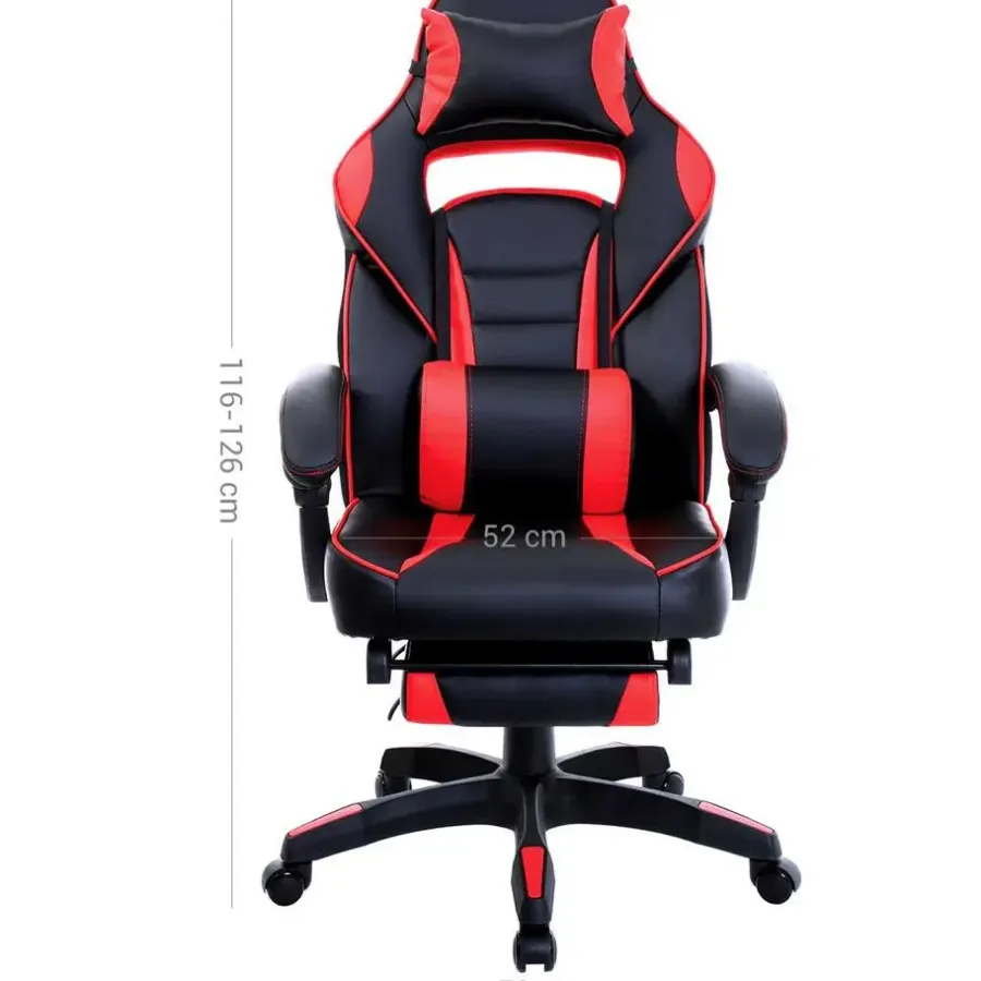 Songmics Ergonomische bureaustoel Zwart/Rood - 150 kg