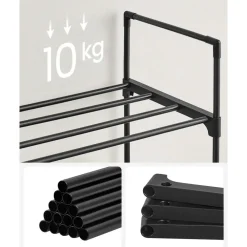 Songmics Schoenenrek Pedri - 92 x 30,5 x 55 cm - Zwart