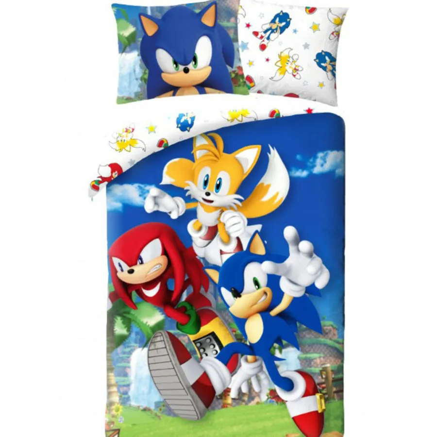 Sonic the Hedgehog Sonic Dekbedovertrek Team - Eenpersoons - 140 x 200 cm - Katoen