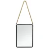 Leen Bakker Spiegel Jonas - zwart - 40x25x3 cm