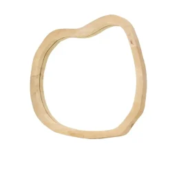 Giga Meubel Spiegel Organisch Naturel Mangohout - 67x57x4cm - Eef