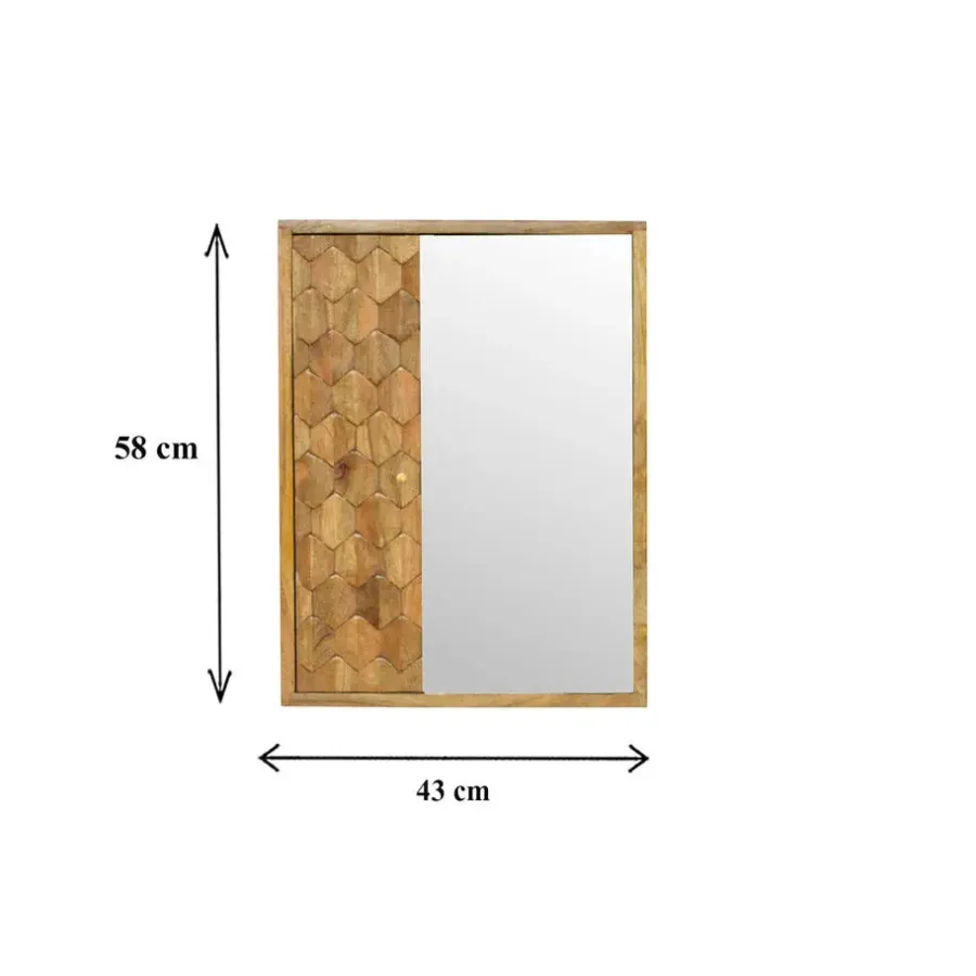 Artisan Furniture Spiegelkast met Houtsnijwerk