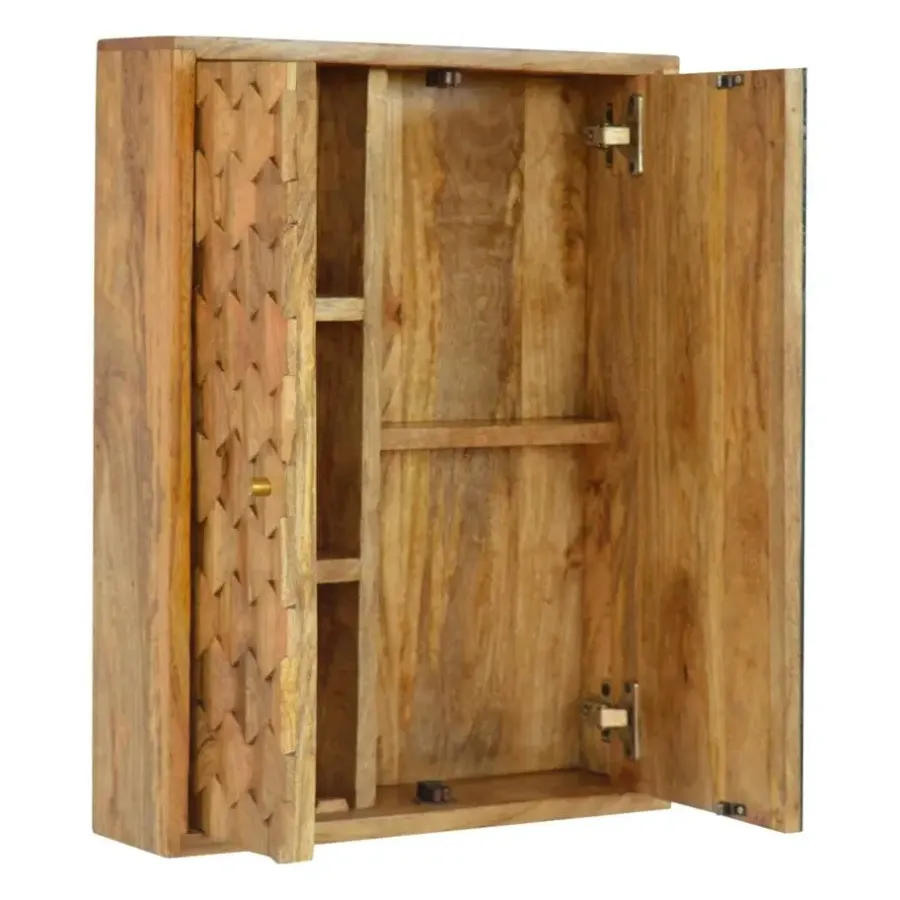 Artisan Furniture Spiegelkast met Houtsnijwerk