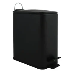 Spirella Pedaalemmer Paris - zwart - 5L - metaal - 28 x 14 x 29 cm