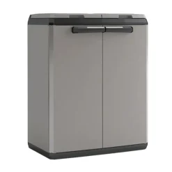 Prullenbakken-Keter Split basic - 68x39x85 cm - donker grijs/zwart