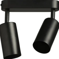 Spots-Leen Bakker 2-spot Basic - mat zwart - 10xØ18 cm