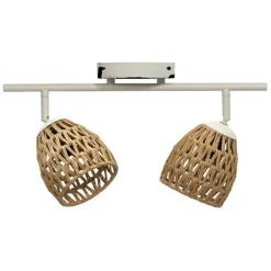 Spots-Leen Bakker 2-spot Ilva - naturel - 26x9,5x37 cm