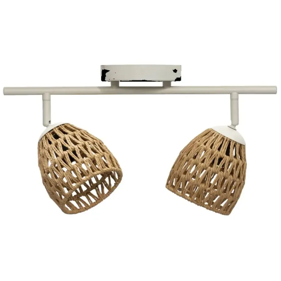 Spots-Leen Bakker 2-spot Ilva - naturel - 26x9,5x37 cm