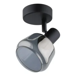 Leen Bakker Spot Noah - smoke glas zwart - E14