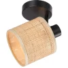 Leen Bakker Spot Romana - naturel/mat zwart - 17xØ13 cm