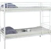 Emob Exclusive Stapelbed Dixie 90x200cm - metaal - mat wit