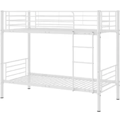 Emob Exclusive Stapelbed Dixie 90x200cm - metaal - mat wit