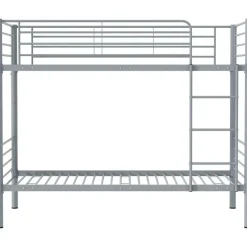 Emob Exclusive Stapelbed Dixie 90x200cm - metaal - mat grijs