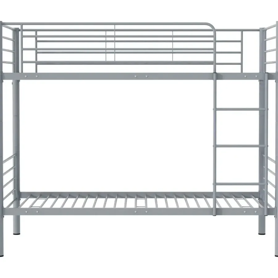 Emob Exclusive Stapelbed Dixie 90x200cm - metaal - mat grijs