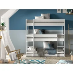Vipack Stapelbed voor 3 personen Scott - 207x105x200 cm - Wit