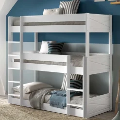 Vipack Stapelbed voor 3 personen Scott - 207x105x200 cm - Wit