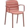 Tuinstoelen-Leen Bakker Stapelstoel Nice - kunststof/terracotta