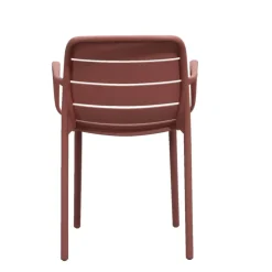 Tuinstoelen-Leen Bakker Stapelstoel Nice - kunststof/terracotta