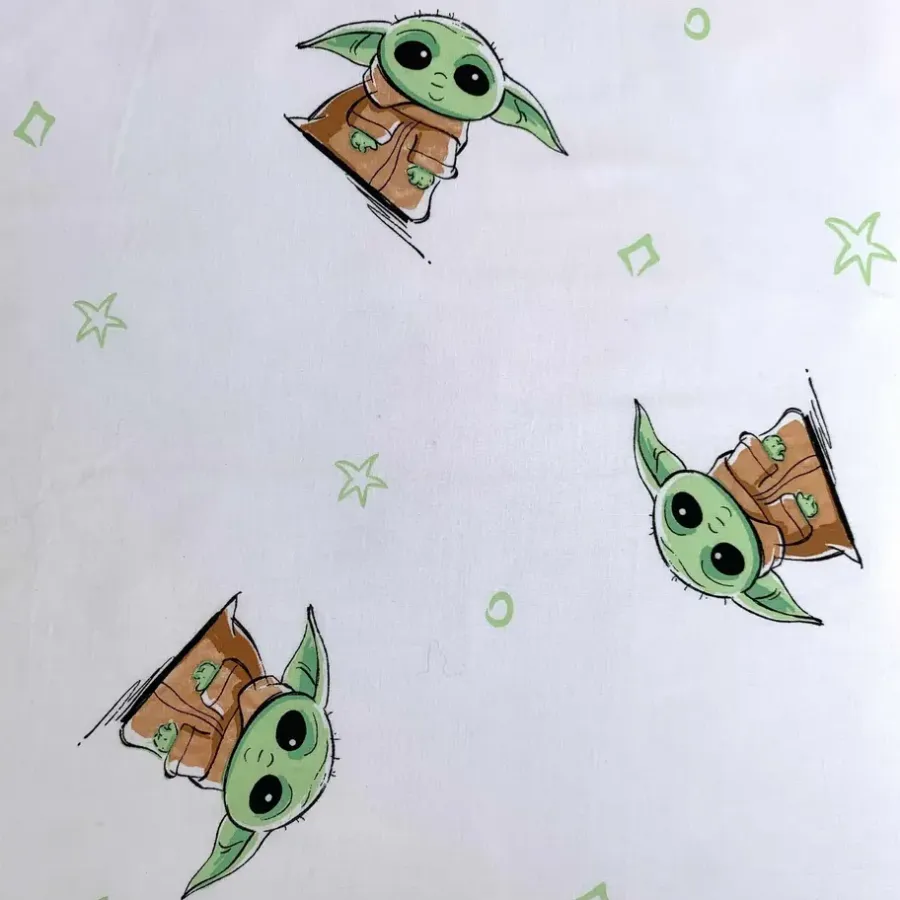 Kinderdekbedovertrekken-Star Wars Dekbedovertrek Baby Yoda - Eenpersoons - 140 x 200 cm - Katoen