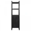 Boekenkasten|Boekenkasten-StarFurn - Boekenkast Boaz Black 1 deur - 55 cm - zwart