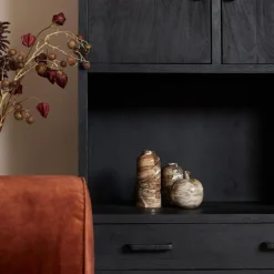 Boekenkasten|Boekenkasten-StarFurn - Boekenkast Omaha Black - 90 cm - zwart