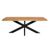 Rechthoekige Eettafels-Starfurn - Boomstamtafel Denver - Bruin - 100x220x76 cm