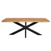 Rechthoekige Eettafels|Houten Eettafels-Starfurn - Boomstamtafel Denver - Bruin - 100x200x76 cm