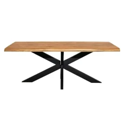 Rechthoekige Eettafels-Starfurn - Boomstamtafel Denver - Bruin - 100x300x76 cm