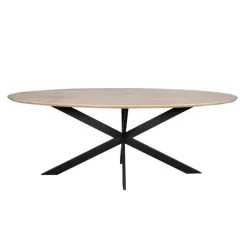 Ovale Eettafels-Starfurn - Eettafel Ferris - Bruin - 110x240x76 cm
