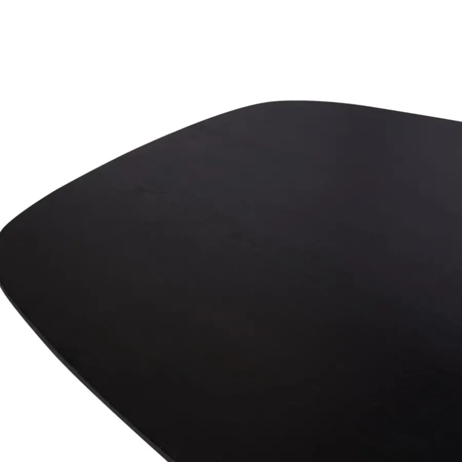 Ovale Eettafels-Starfurn - Eettafel Ferris - Zwart - 100x200x76 cm