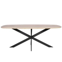 Houten Eettafels|Ovale Eettafels-Starfurn - Eettafel Ferris - Bruin - 100x200x76 cm