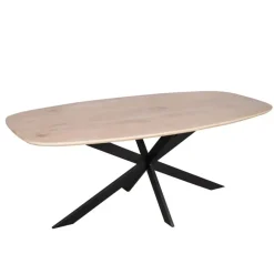 Houten Eettafels|Ovale Eettafels-Starfurn - Eettafel Ferris - Bruin - 100x200x76 cm