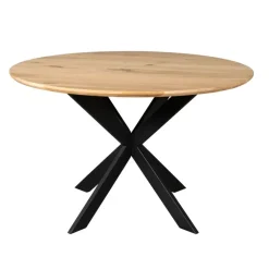 Houten Eettafels|Ronde Eettafels-Starfurn - Eettafel Ferris - Bruin - 150x150x76 cm