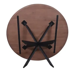 Houten Eettafels|Ronde Eettafels-Starfurn - Eettafel Ferris - Bruin - 150x150x76 cm