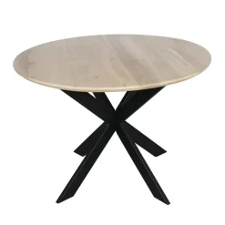 Houten Eettafels|Ronde Eettafels-Starfurn - Eettafel Ferris - Bruin - 110x110x76 cm