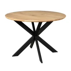 Houten Eettafels|Ronde Eettafels-Starfurn - Eettafel Ferris - Bruin - 110x110x76 cm
