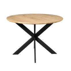 Houten Eettafels|Ronde Eettafels-Starfurn - Eettafel Ferris - Bruin - 110x110x76 cm
