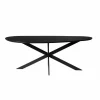 Houten Eettafels-Starfurn - Eettafel Lou - Zwart - 84x180x76 cm