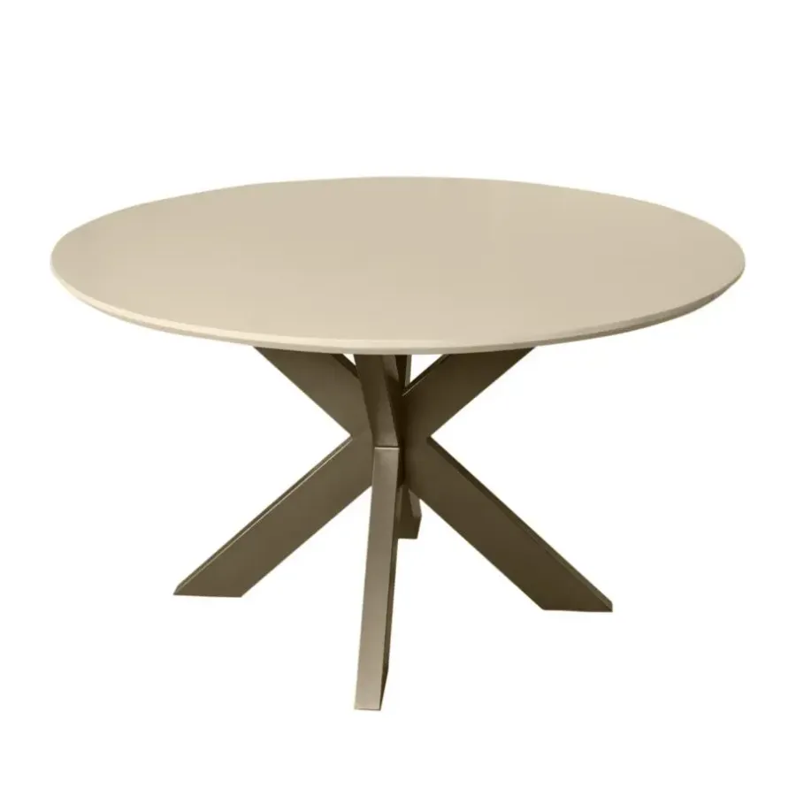 Houten Eettafels|Ronde Eettafels-Starfurn - Eettafel Madison - Beige - 150x150x76 cm