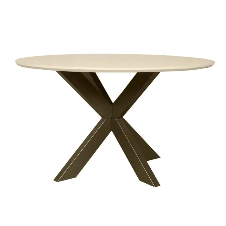 Houten Eettafels|Ronde Eettafels-Starfurn - Eettafel Madison - Beige - 150x150x76 cm