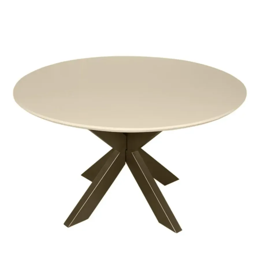 Houten Eettafels|Ronde Eettafels-Starfurn - Eettafel Madison - Beige - 150x150x76 cm